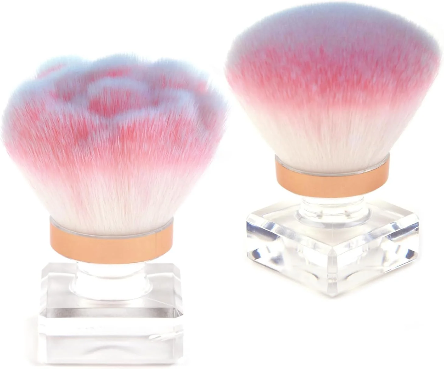 ست برس گردگیری ناخن، 2 عدد برس پاک کننده پودر گرد و غبار طراحی ناخن با پایه کریستالی، برس نرم تمیز کننده، برس های آرایشی، ابزار تمیز کردن برس مانیکور، برس طراحی ناخن، برای آرایش و ناخن های اکریلیک ژل فرانسوی