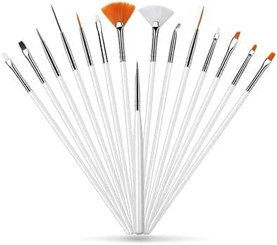 دی.بی.زی. ست ۲۰ عددی قلم طراحی ناخن، ابزار طراحی و نقاشی ناخن، برس لاک ژل یو وی، ابزار نقطه گذاری، قلم طراحی ناخن اکریلیک، ست برس لاک ناخن (ابزار طراحی ناخن)