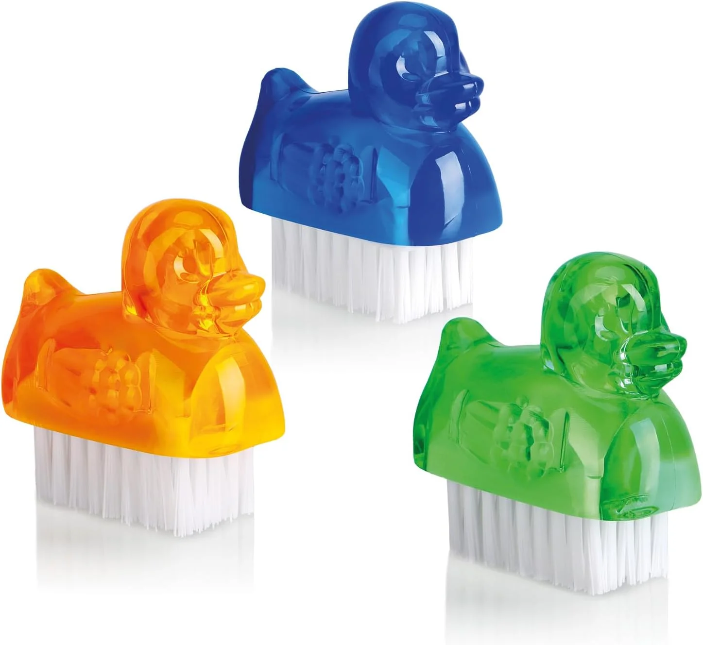 com-four® 6x mini hand washing brushes in duck design - nail brush for hand and nail cleaning [selection varies]