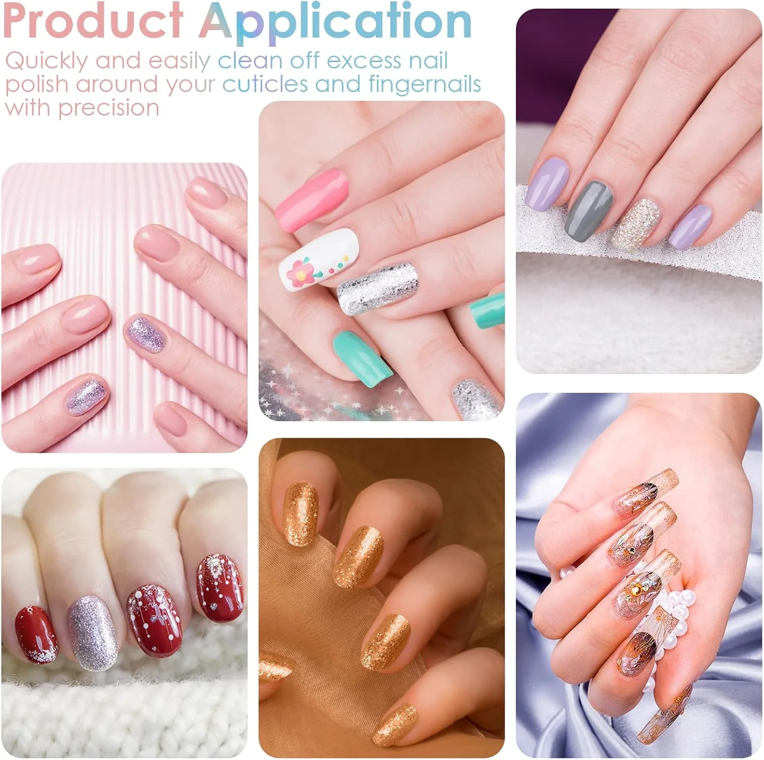 برس تمیز کننده لاک ناخن Cobee، 2 عدد برس تمیز کننده طراحی ناخن، برس های نقاشی ناخن، برس پاک کننده ناخن، ابزار نقاشی قلم ناخن برای طراحی هنری ناخن، تمیز کردن اشتباهات مانیکور (گرد، زاویه دار)