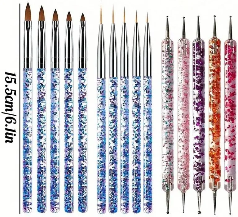 ست 15 عددی قلم طراحی ناخن، ست ابزار طراحی ناخن، ابزار نقطه گذاری، قلم های راه راه برای خطوط بلند، قلم طراحی برای طراحی لاک ژل، ست ابزار طراحی ناخن ست 15 عددی قلم طراحی ناخن، ست ابزار طراحی ناخن، ابزار نقطه گذاری، قلم های راه راه برای خطوط بلند، قلم طراحی برای طراحی لاک ژل، ست ابزار طراحی ناخن