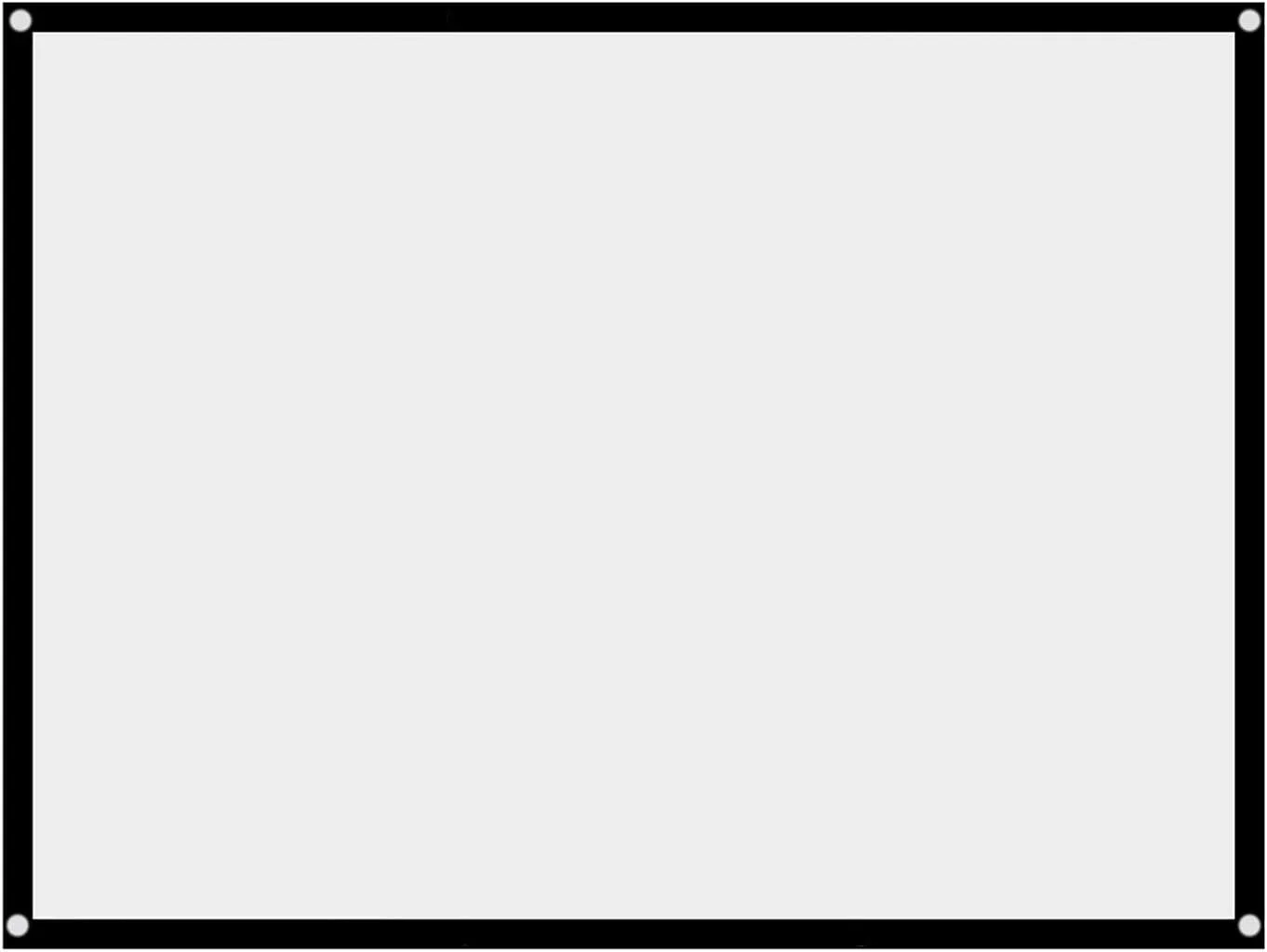 پرده نمایش پروژکتور Surebuy، قابل حمل و تاشو 60-100 اینچ، پروژکتور سفید بدون چروک، پرده نمایش پروژکتور 4:3 60-100 اینچ برای سینمای خانگی داخلی و خارجی (100 اینچ)