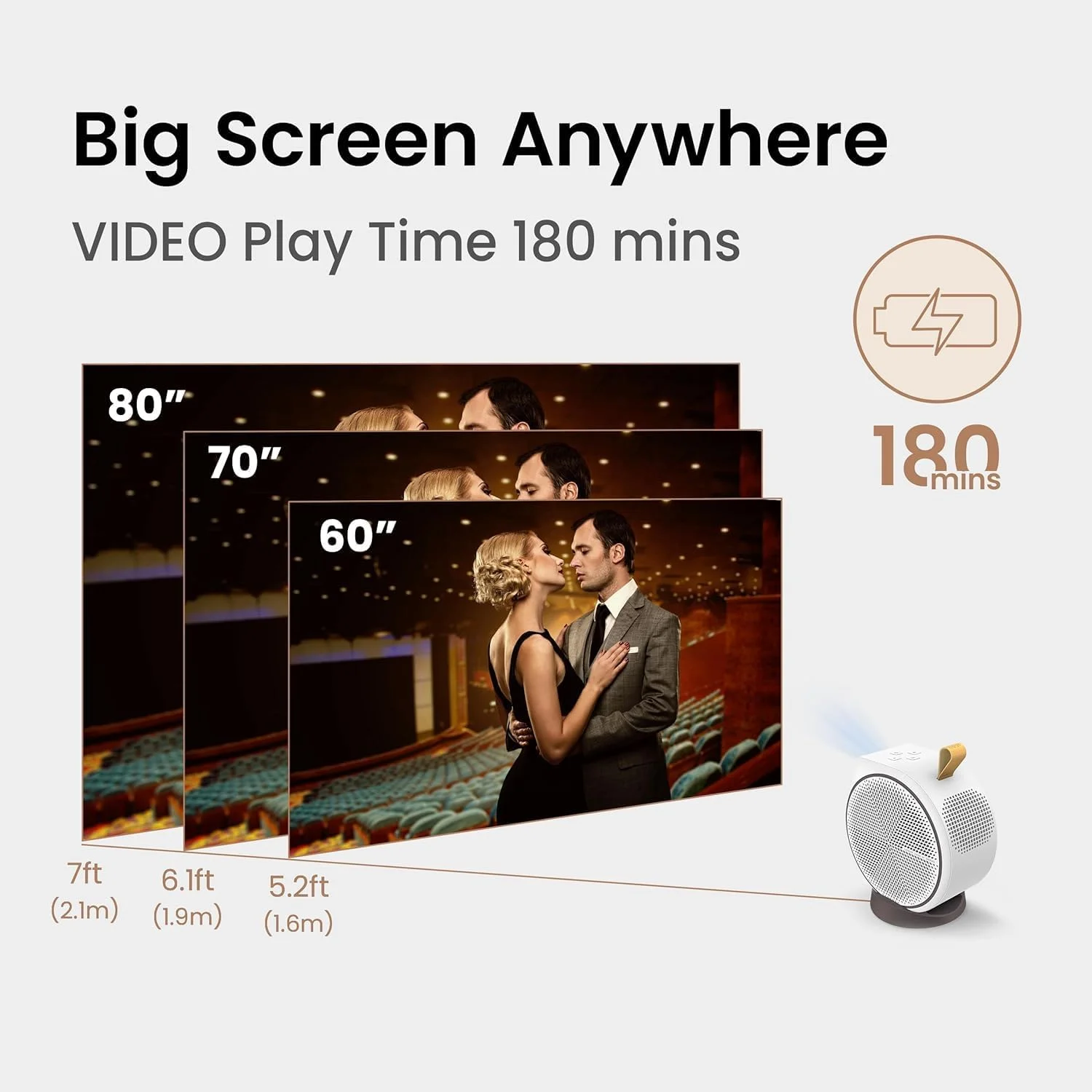 پروژکتور هوشمند بنکیو GV31 با کیفیت 1080p Full HD LED | قابلیت چرخش برای پخش روی سقف | بلندگوی 16 واتی با بیس 270 درجه | اندروید تی وی با نتفلیکس | کروم کست، ایرپلی | نمایشگر 100 اینچی | فوکوس خودکار، کیستون 1 بعدی | HDMI، USB-C پروژکتور هوشمند بنکیو GV31 با کیفیت 1080p Full HD LED | قابلیت چرخش برای پخش روی سقف | بلندگوی 16 واتی با بیس 270 درجه | اندروید تی وی با نتفلیکس | کروم کست، ایرپلی | نمایشگر 100 اینچی | فوکوس خودکار، کیستون 1 بعدی | HDMI، USB-C