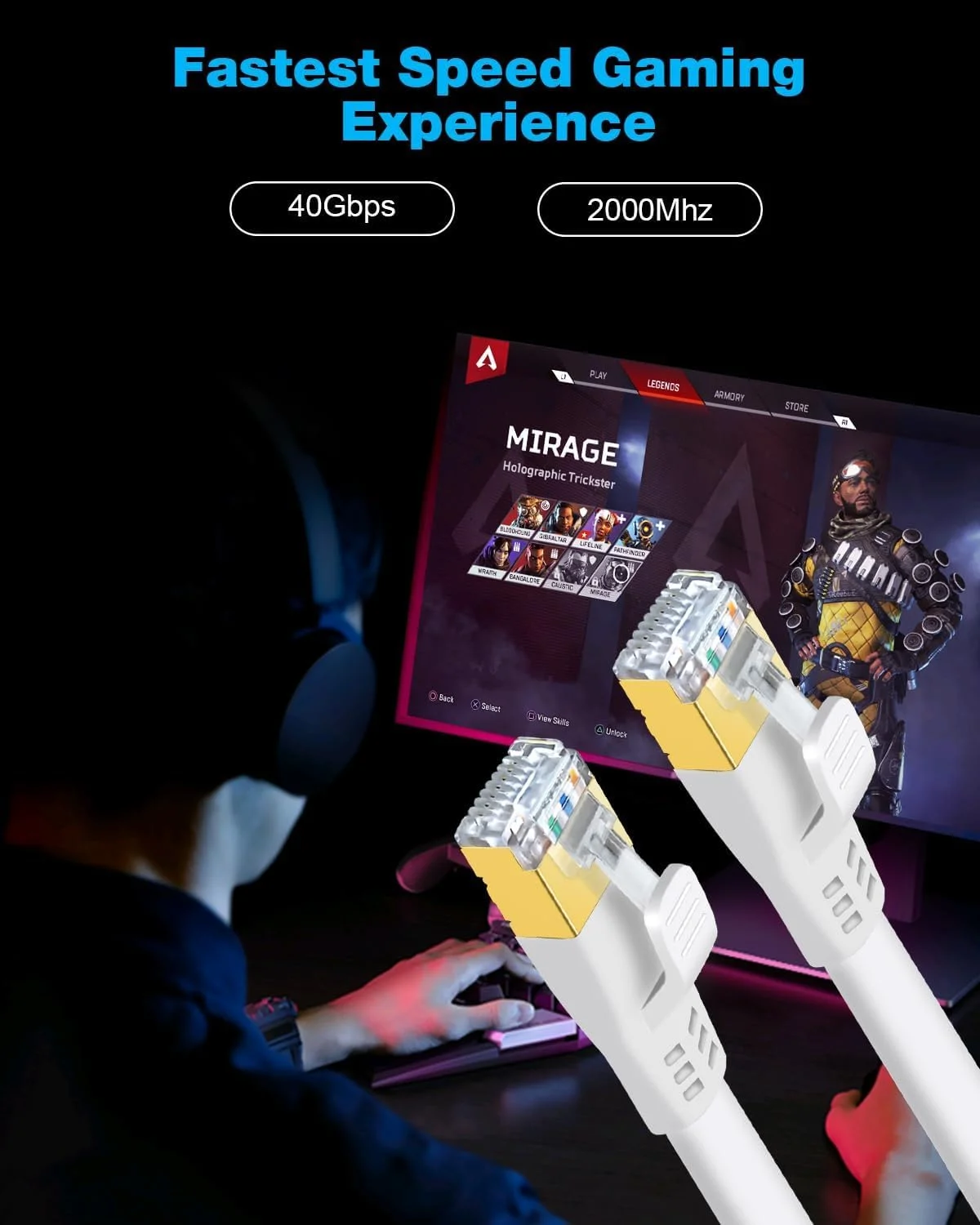 کابل اترنت CAT 8 دیمال، 10 متری سرعت بالا 40 گیگابیت بر ثانیه 2000 مگاهرتز شیلددار تخت CAT8 گیگابیتی شبکه LAN RJ45 پچ کورد برای بازی، PS5، PS4، PS3، ایکس باکس، روتر، مودم، کامپیوتر (10 متری سفید) کابل اترنت CAT 8 دیمال، 10 متری سرعت بالا 40 گیگابیت بر ثانیه 2000 مگاهرتز شیلددار تخت CAT8 گیگابیتی شبکه LAN RJ45 پچ کورد برای بازی، PS5، PS4، PS3، ایکس باکس، روتر، مودم، کامپیوتر (10 متری سفید)