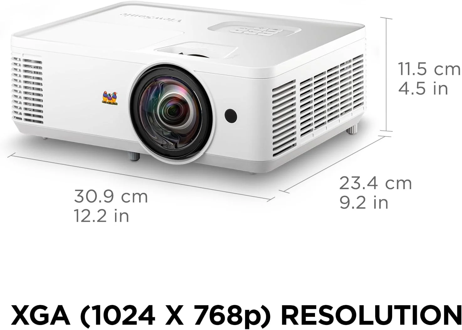 پروژکتور ویوسونیک PA503S با روشنایی بالا 3800 لومن SVGA برای خانه و دفتر کار با HDMI و Keystone عمودی، SVGA، تک رنگ، سفید/خاکستری پروژکتور ویوسونیک PA503S با روشنایی بالا 3800 لومن SVGA برای خانه و دفتر کار با HDMI و Keystone عمودی، SVGA، تک رنگ، سفید/خاکستری