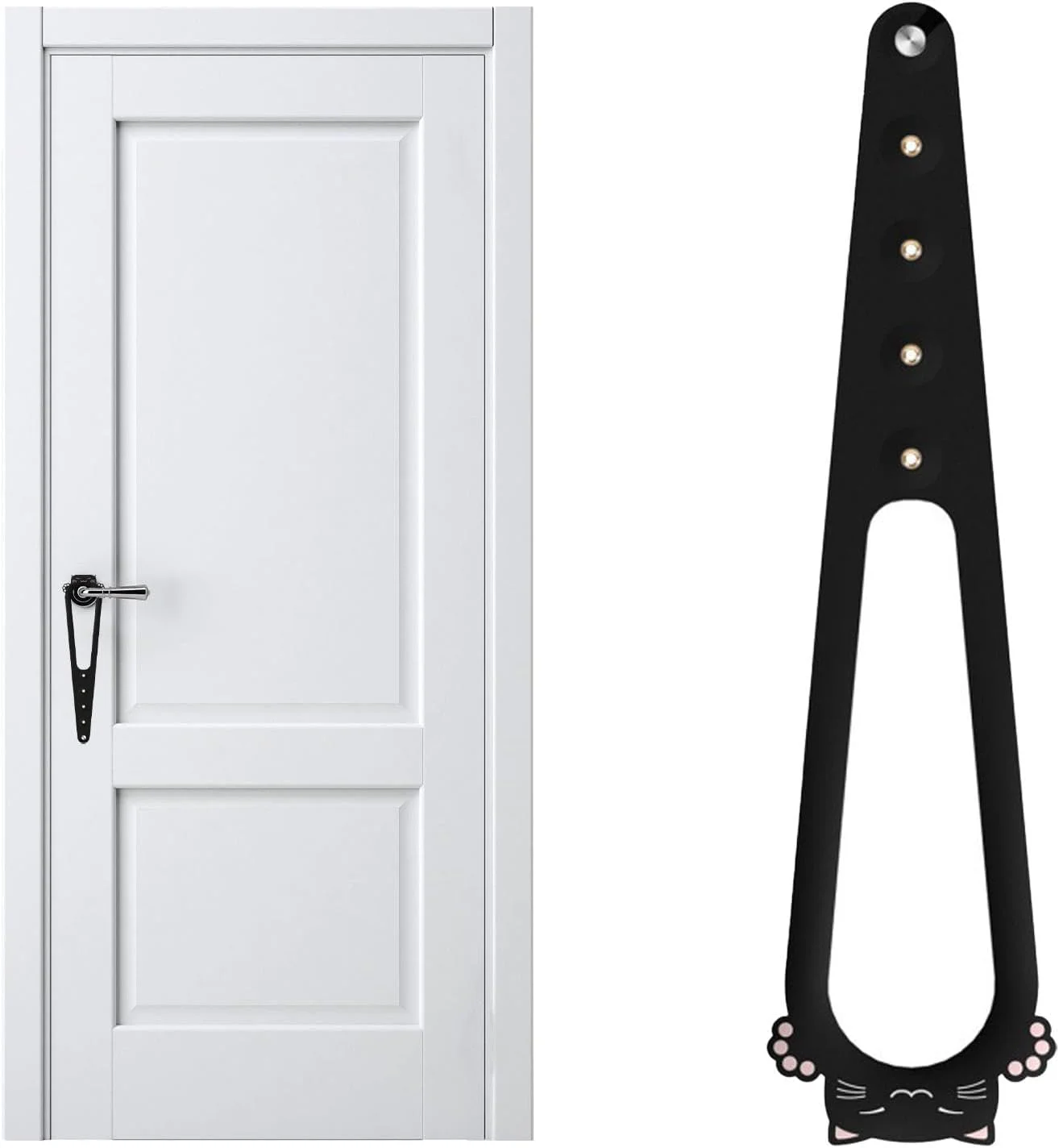 نگهدارنده درب گربه - نگهدارنده قابل تنظیم درب برای جلوگیری از ورود سگ | محافظ چند منظوره الاستیک ضد نیشگون حیوانات خانگی، اهرم ضد گربه برای اتاق ذخیره سازی