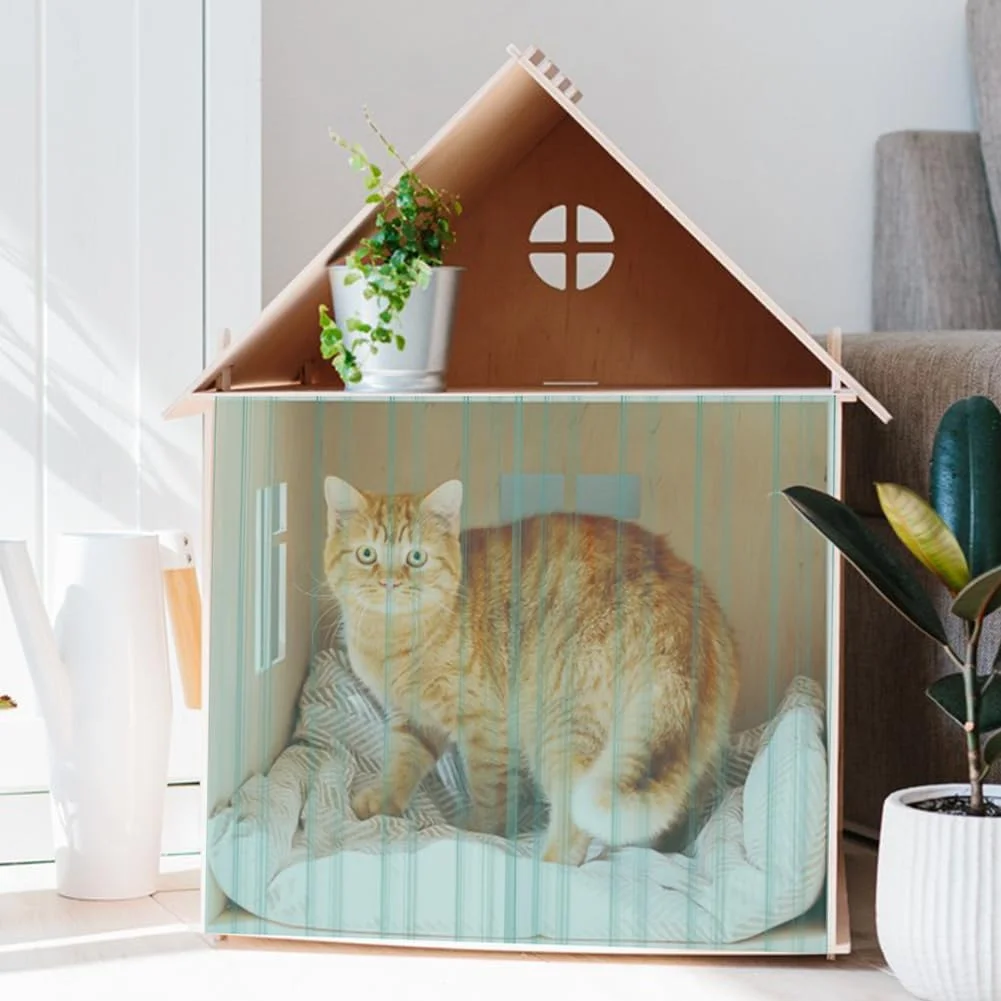 دریچه جایگزین درب سگ CALIDAKA، دریچه شفاف درب خانه سگ، نوارهای درب حیوانات خانگی وینیل جایگزین درب سگ، برای درب سگ بزرگ متوسط کوچک DIY در فضای باز، 7 اینچ در 4.9 فوت