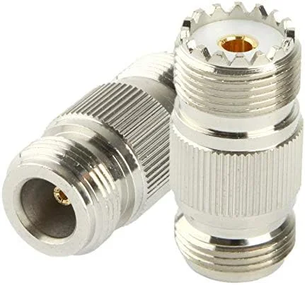 CHENCHUAN کابل های کامپیوتر آداپتور RF N مادگی به UHF مادگی (نقره ای) آنتن شبکه وای فای