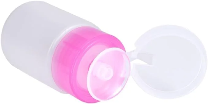 پمپ فشاری استون، 6 عدد، بطری پخش کننده 60 میلی لیتری لاک پاک کن، بطری خالی مایع برای لاک ناخن و پاک کننده آرایش (صورتی)