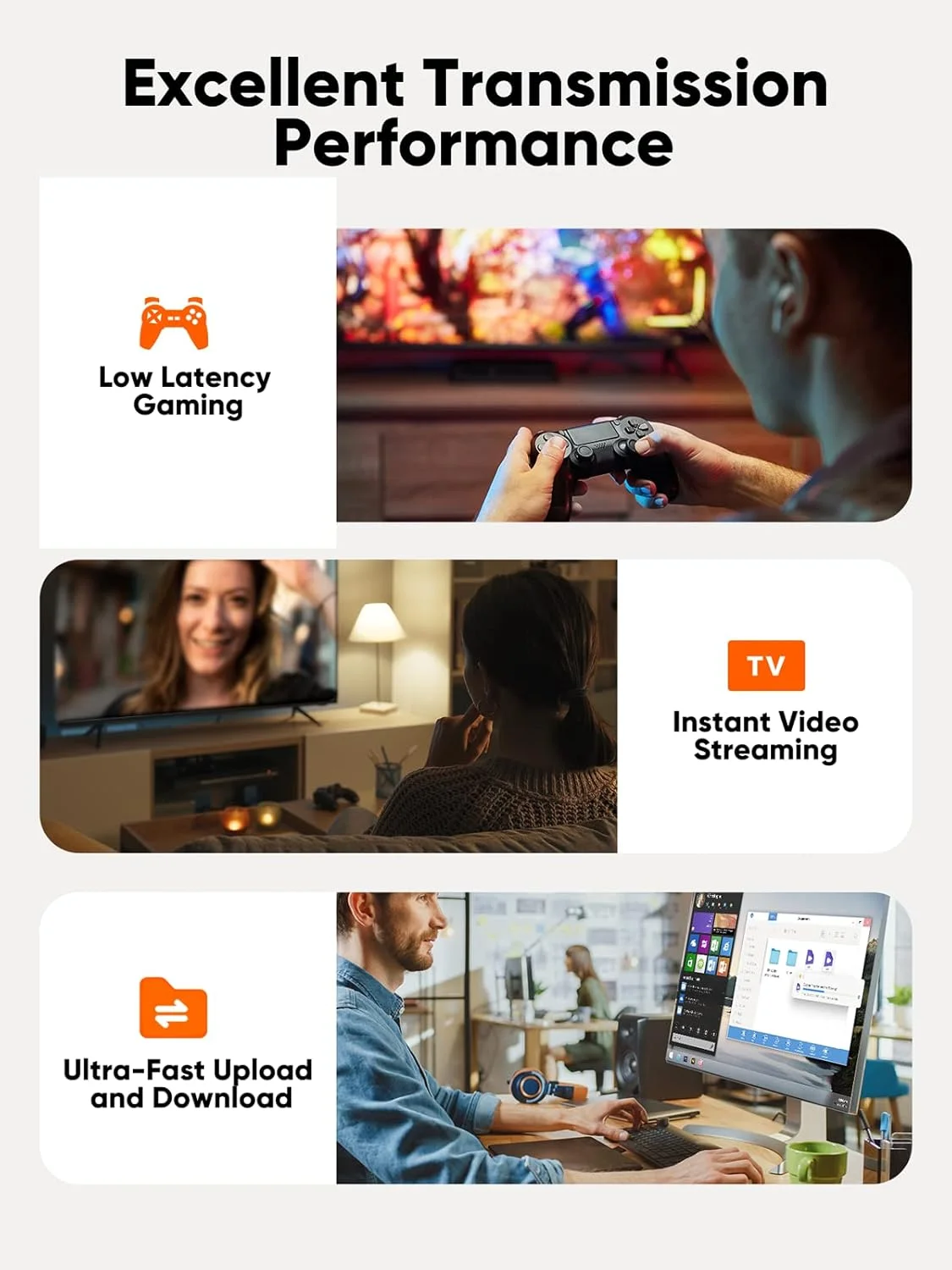 کابل شبکه CAT6A اترنت UTP CableCreation، کابل شبکه LAN CAT6A با قابلیت چرخش 360 درجه با کانکتور RJ45، سیم اتصال 32AWG 10Gbps 500MHz سرعت بالا برای بازی، PS5، Xbox، مودم، روتر، PC، 0.5 متر کابل شبکه CAT6A اترنت UTP CableCreation، کابل شبکه LAN CAT6A با قابلیت چرخش 360 درجه با کانکتور RJ45، سیم اتصال 32AWG 10Gbps 500MHz سرعت بالا برای بازی، PS5، Xbox، مودم، روتر، PC، 0.5 متر