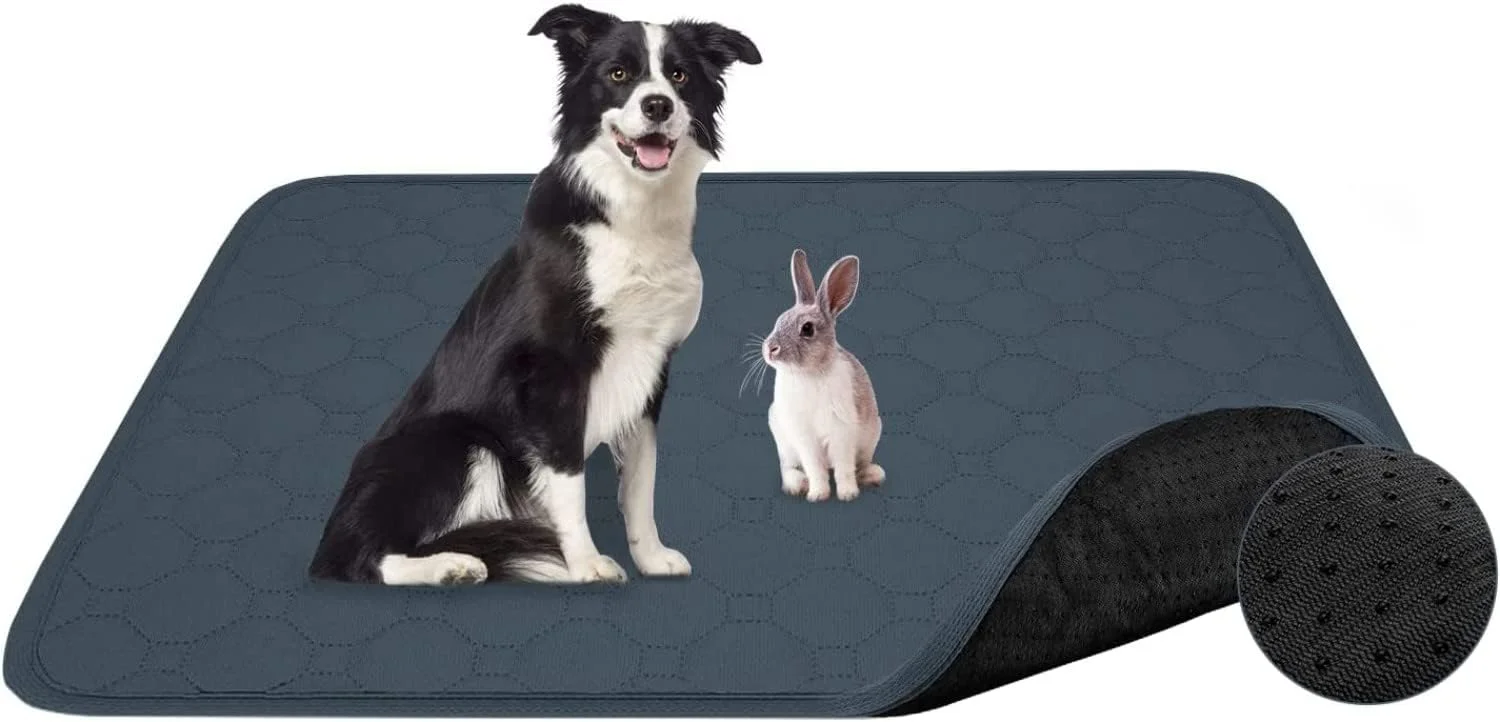 پدهای آموزشی سگ و توله سگ قابل شستشو Mumoo Bear، پدهای آموزشی سگ چندبار مصرف، پدهای ضد نشت سگ، پدهای ادرار توله سگ با جذب قوی برای داخل خانه، مسافرت، ماشین - 100x70 سانتی متر