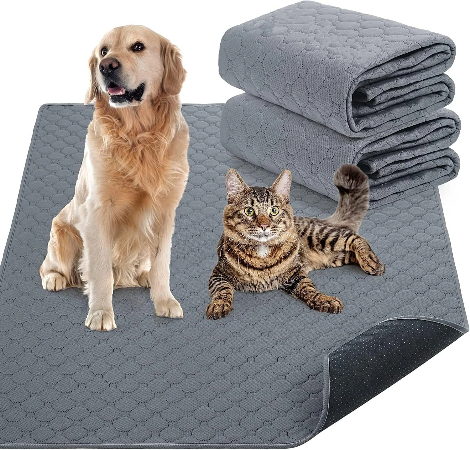 پدهای آموزشی سگ قابل استفاده مجدد Mumoo Bear، 1 بسته پد آموزشی توله سگ قابل شستشو، پدهای ادرار سگ ضد آب و فوق العاده جاذب، پدهای آموزشی خشک شونده سریع برای خانه، ماشین، مسافرت (60cm*45CM)