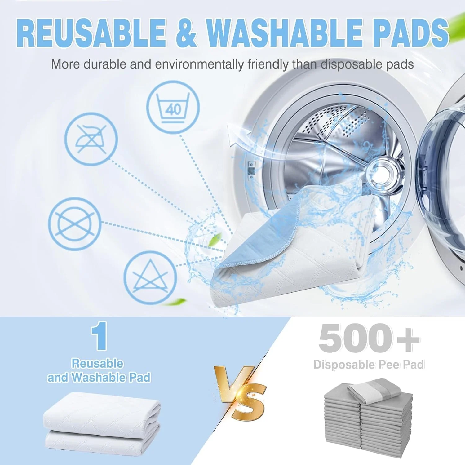 پدهای ادرار قابل شستشو سگ مامو بیر - پدهای توله سگ قابل استفاده مجدد، پدهای آموزشی حیوانات خانگی، پدهای ادرار ضد آب سگ، پدهای حیوانات خانگی برای تشک تخت سگ، پدهای بسیار جاذب زایمان، پد توالت، 89x61 سانتی متر 2 عدد پدهای ادرار قابل شستشو سگ مامو بیر - پدهای توله سگ قابل استفاده مجدد، پدهای آموزشی حیوانات خانگی، پدهای ادرار ضد آب سگ، پدهای حیوانات خانگی برای تشک تخت سگ، پدهای بسیار جاذب زایمان، پد توالت، 89x61 سانتی متر 2 عدد