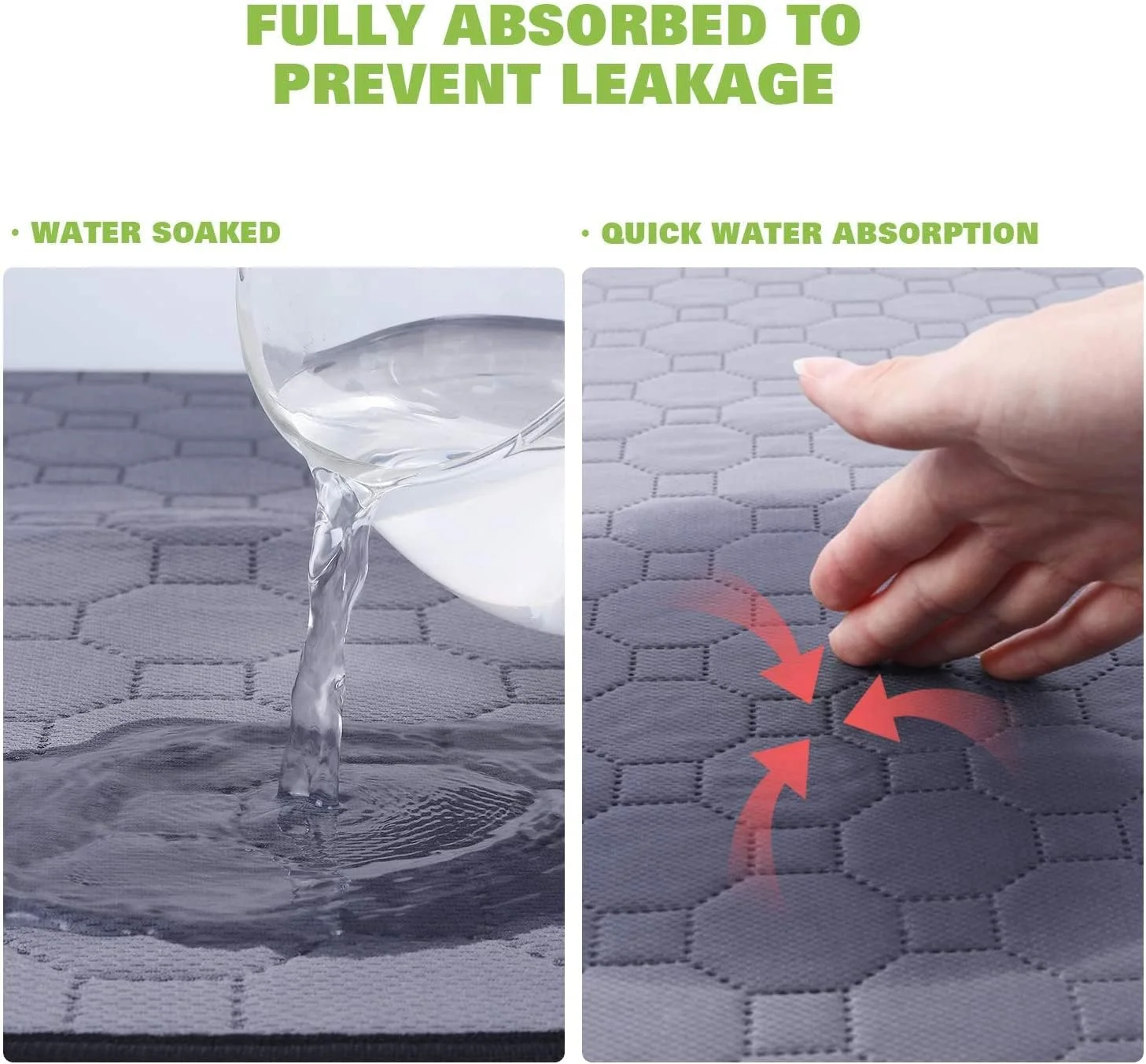 پد ادرار سگ Mumoo Bear، پد آموزشی توله سگ قابل شستشو و استفاده مجدد، پد ادرار حیوانات خانگی با ساختار 4 لایه، جذب آب قوی، ضد نشت و ضد لغزش برای گربه، سگ، خرگوش، سایز M پد ادرار سگ Mumoo Bear، پد آموزشی توله سگ قابل شستشو و استفاده مجدد، پد ادرار حیوانات خانگی با ساختار 4 لایه، جذب آب قوی، ضد نشت و ضد لغزش برای گربه، سگ، خرگوش، سایز M