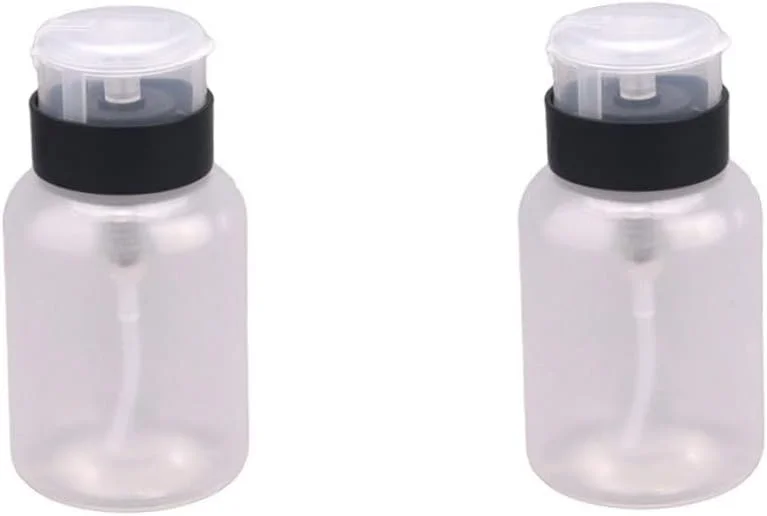 بطری پمپ دار چند منظوره 210 میلی لیتری، بطری فشاری برای پاک کننده، بطری الکل لاک پاک کن ناخن، بطری های قطره چکان، بطری های فشاری مایع، ظرف مایع لاک پاک کن ناخن برای روغن ها