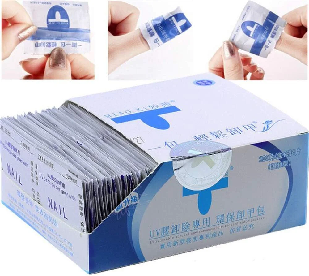 دستمال مرطوب بدون نام تجاری برای پاک کننده مانیکور، پاک کننده ژل UV طراحی ناخن