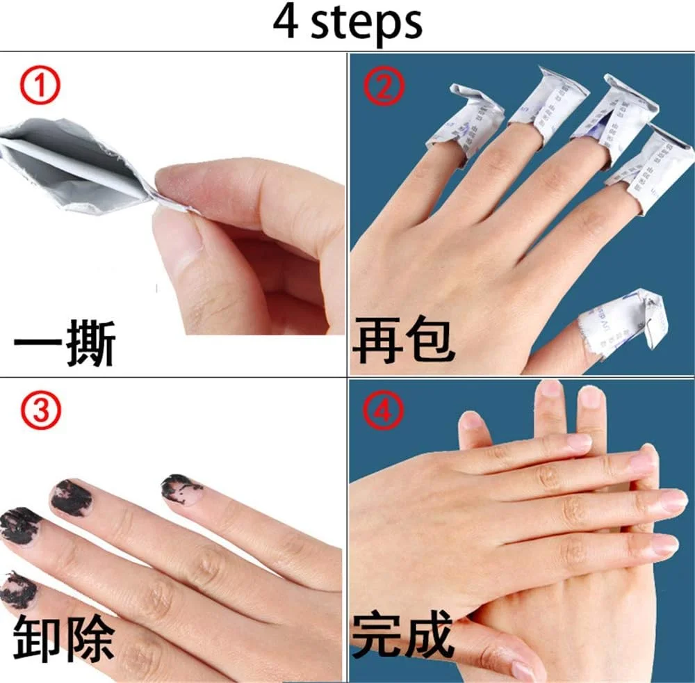 دستمال مرطوب بدون نام تجاری برای پاک کننده مانیکور، پاک کننده ژل UV طراحی ناخن