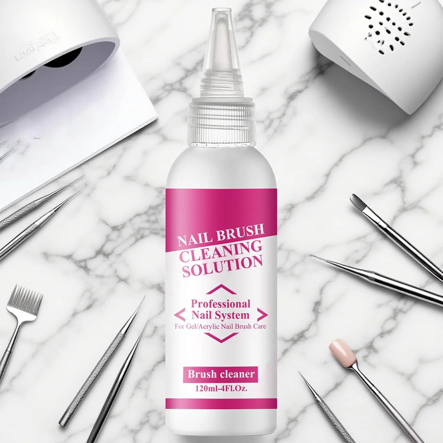 محلول لغزنده ناخن، پاک کننده ژل 120 میلی لیتری برای ناخن - لوازم جانبی مانیکور برای دوستداران زیبایی، بانوان، سالن های خانگی، مبتدیان، دانشجویان، مسابقات، کارگاه ها