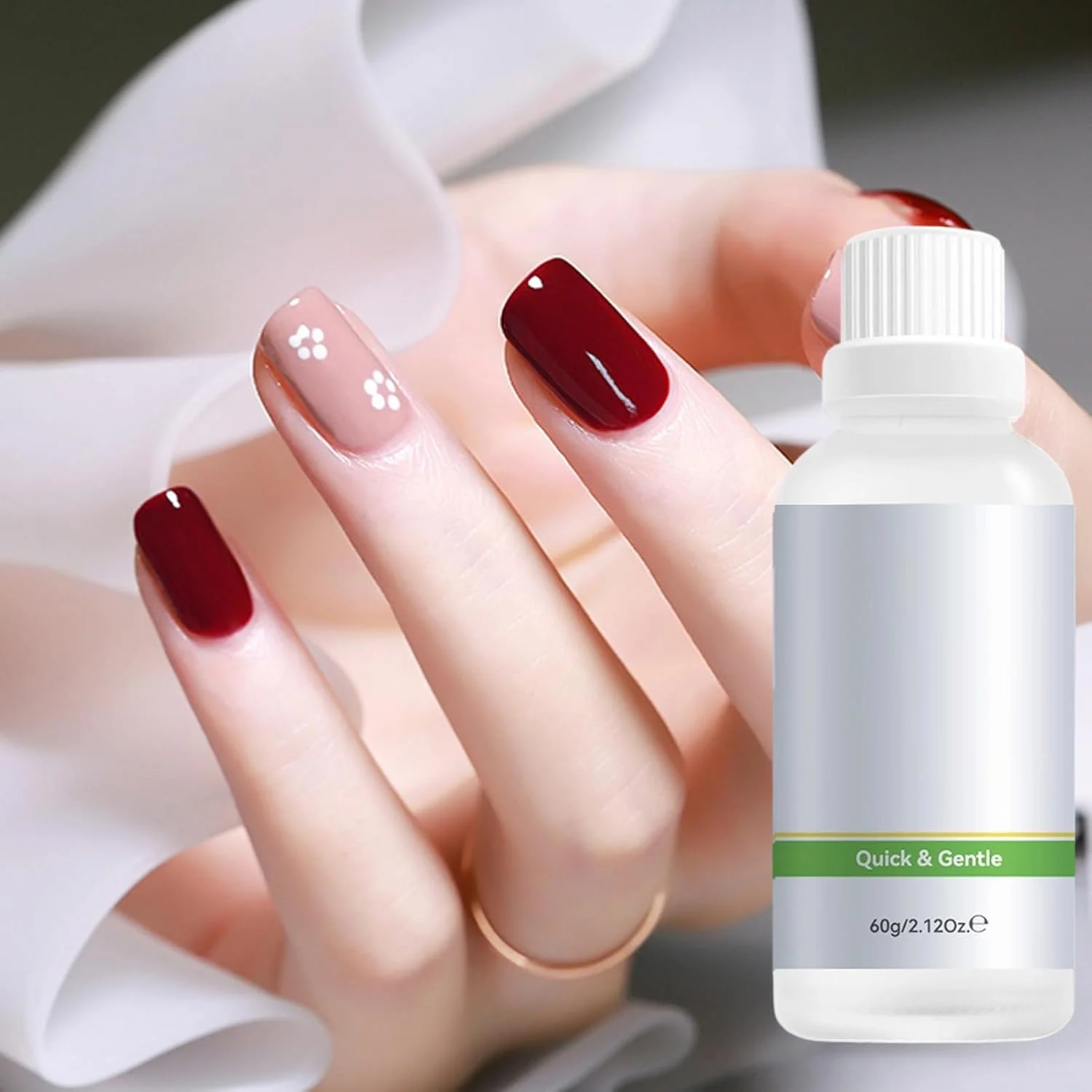 محلول پاک کننده لاک ژل، 60 میلی لیتر پاک کننده چسب ناخن اکریلیک - مراقبت از مانیکور و پدیکور برای مسافرت، سالن زیبایی، مبتدیان، مادران، همسران و دختران