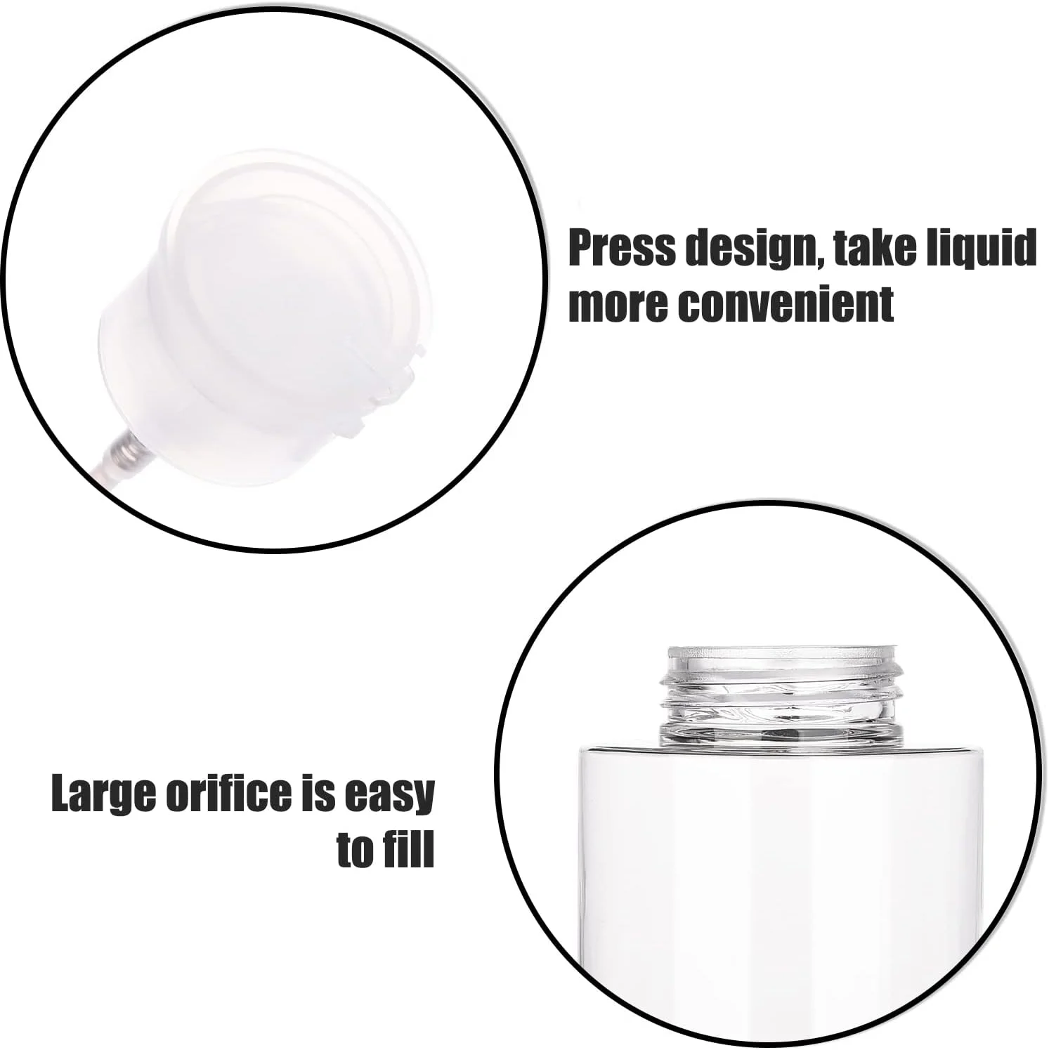 MFUOE 2 عدد بطری خالی پمپ دار 150 میلی لیتری پاک کننده لاک ناخن، بطری فشاری برای پاک کننده آرایش و مایعات MFUOE 2 عدد بطری خالی پمپ دار 150 میلی لیتری پاک کننده لاک ناخن، بطری فشاری برای پاک کننده آرایش و مایعات