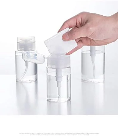 لوکوسل 2 عدد بطری پمپ دار 100 میلی لیتری و 200 میلی لیتری برای پاک کننده آرایش، بطری مایع لاک پاک کن، ظرف ابزار طراحی ناخن، 200 میلی لیتر