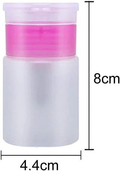 لاسنرسیم بسته 4 عددی بطری پمپ خالی فشاری 60 میلی لیتری، بطری خالی پمپ پخش کننده لاک پاک کن با درب چرخشی برای پاک کننده لاک ناخن، سازمان دهنده آرایش، بطری مسافرتی