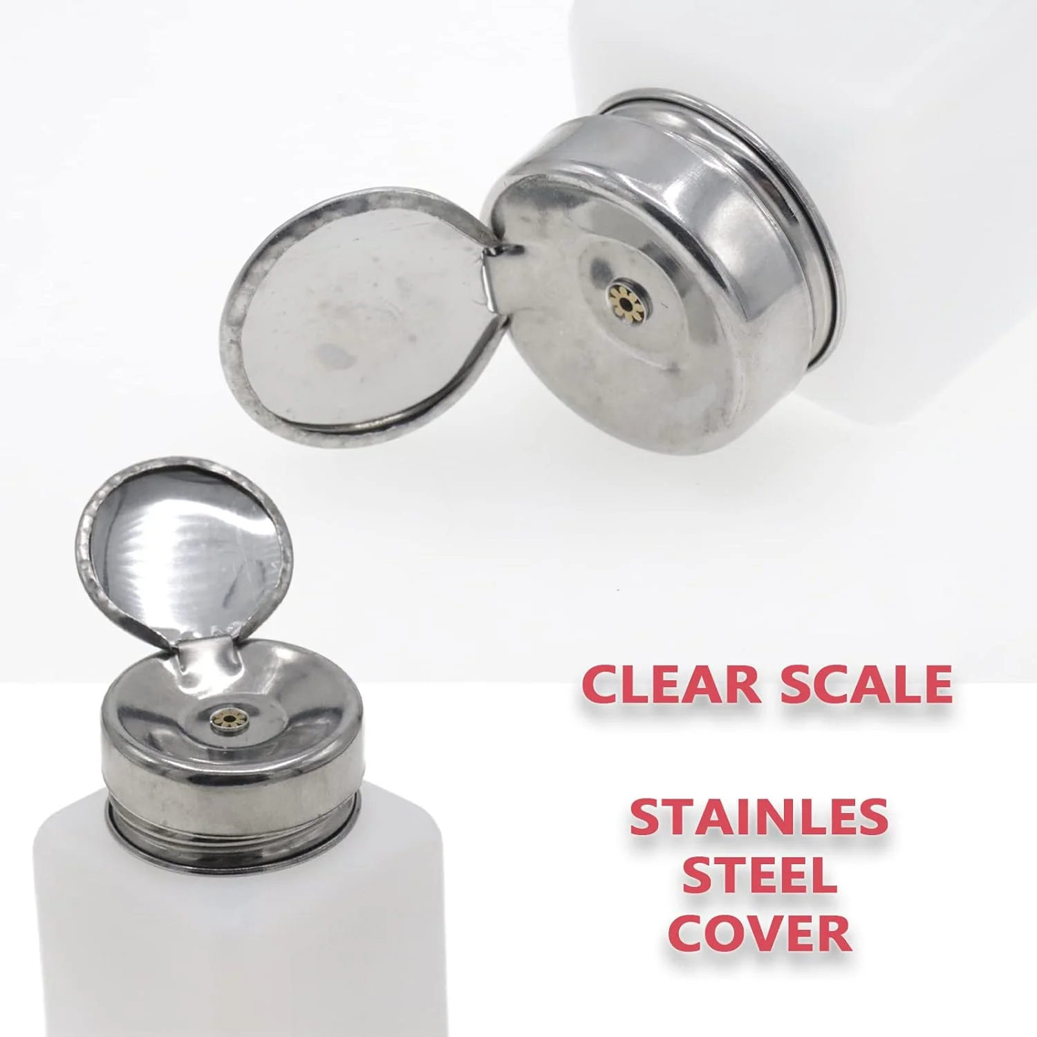 بطری پمپی 200 میلی لیتری Joyangy، بسته 2 عددی، با پمپ استیل ضد زنگ تک لمسی، بطری فشاری پلاستیکی سفید مربعی برای الکل، پاک کننده لاک ناخن، پاک کننده آرایش، پاک کننده بطری پمپی 200 میلی لیتری Joyangy، بسته 2 عددی، با پمپ استیل ضد زنگ تک لمسی، بطری فشاری پلاستیکی سفید مربعی برای الکل، پاک کننده لاک ناخن، پاک کننده آرایش، پاک کننده