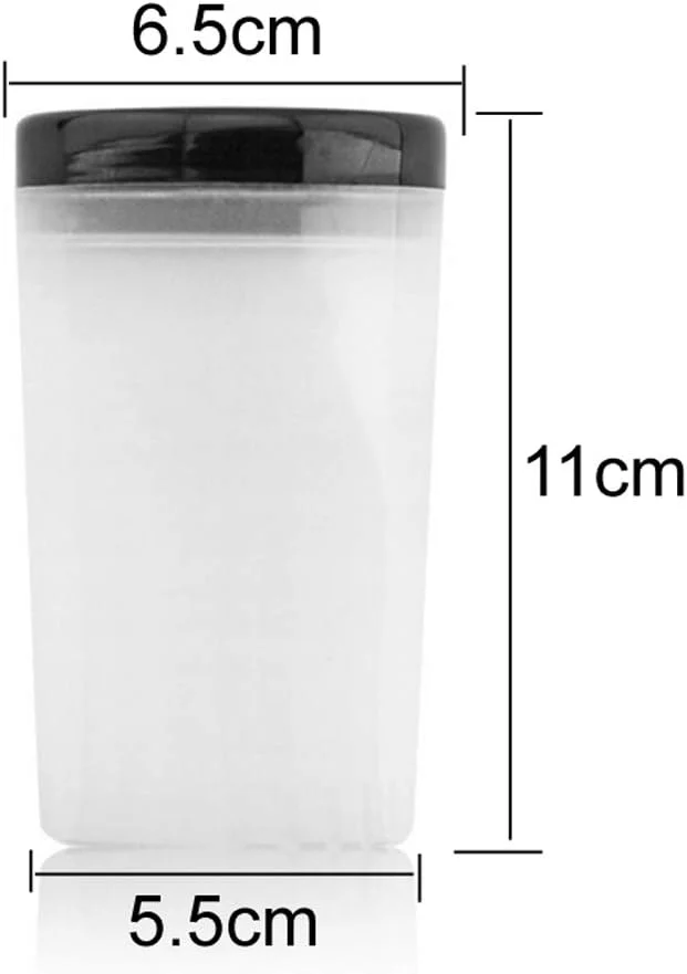 لیوان تمیز کننده قلم طراحی ناخن لاسنرزام، نگهدارنده برس های طراحی ناخن، لیوان پاک کننده لاک ژل UV، ظرف تمیز کننده برس غوطه وری با شیارهای متعدد، درب مشکی