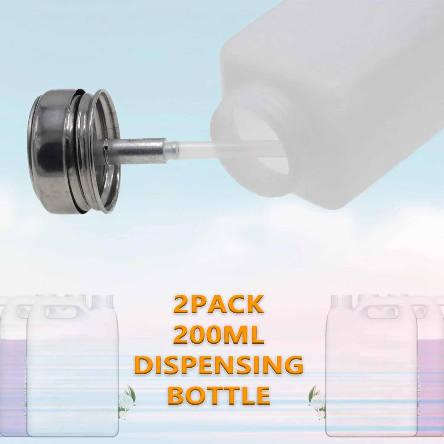 بطری پمپی 200 میلی لیتری Joyangy، بسته 2 عددی، با پمپ استیل ضد زنگ تک لمسی، بطری فشاری پلاستیکی سفید مربعی برای الکل، پاک کننده لاک ناخن، پاک کننده آرایش، پاک کننده بطری پمپی 200 میلی لیتری Joyangy، بسته 2 عددی، با پمپ استیل ضد زنگ تک لمسی، بطری فشاری پلاستیکی سفید مربعی برای الکل، پاک کننده لاک ناخن، پاک کننده آرایش، پاک کننده