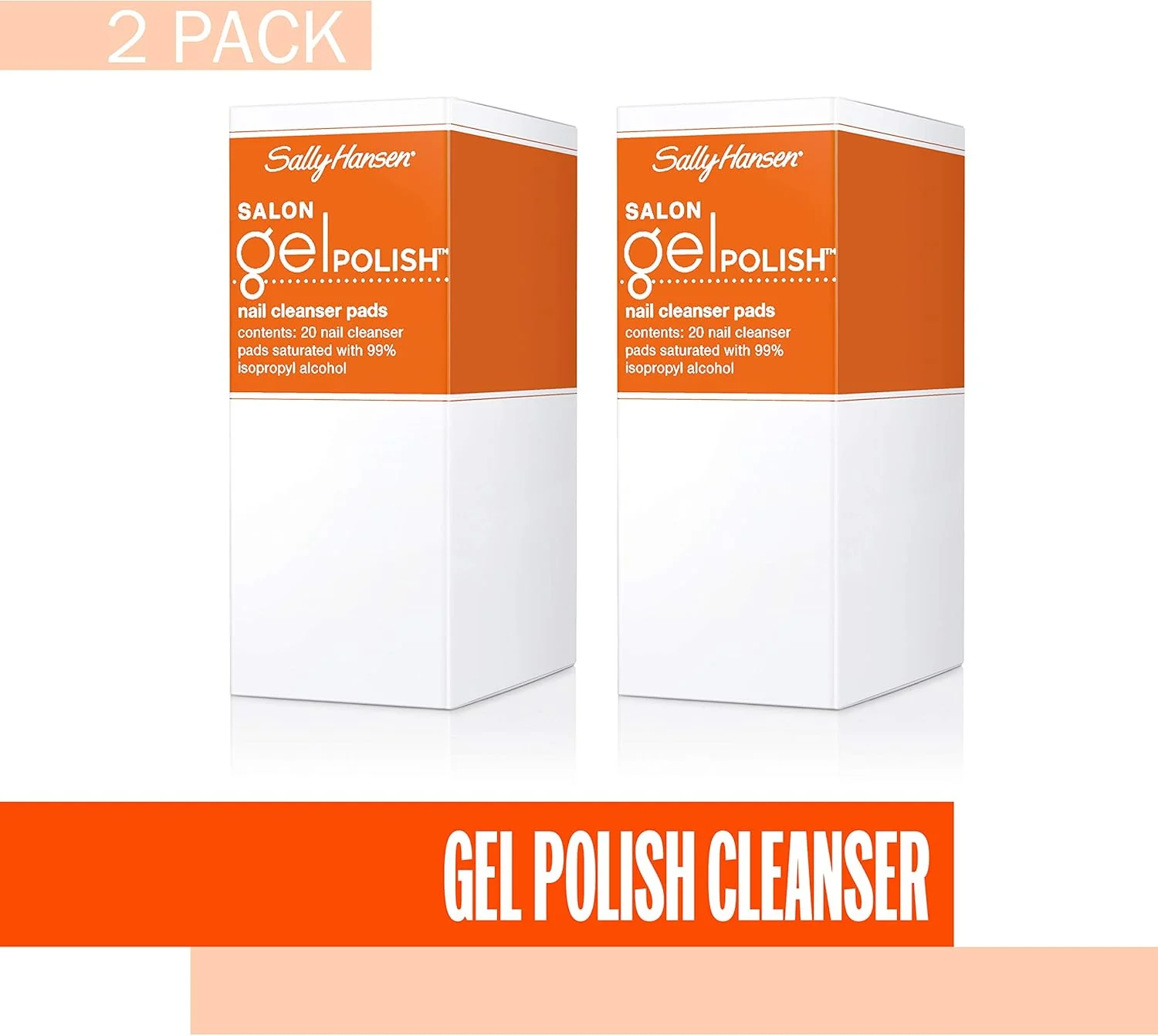 پد پاک کننده لاک ژل سالن حرفه ای سالی هانسن، بسته 2 عددی