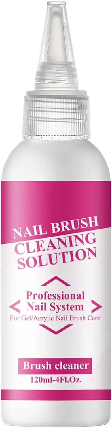 محلول لغزنده ناخن | پاک کننده ژل 120 میلی لیتری برای ناخن، مایع تمیز کننده برس مانیکور برای حرفه ای ها مبتدیان خانه دختران دوستداران زیبایی سالن بانوان کارگاه ها