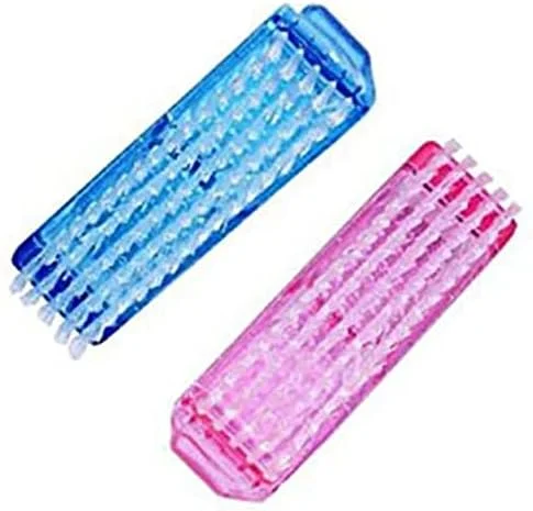 برس ناخن Trendy Club، برس پاک کننده ناخن دسته دار، برس تمیز کننده اسکراب دست، ست 2 عددی