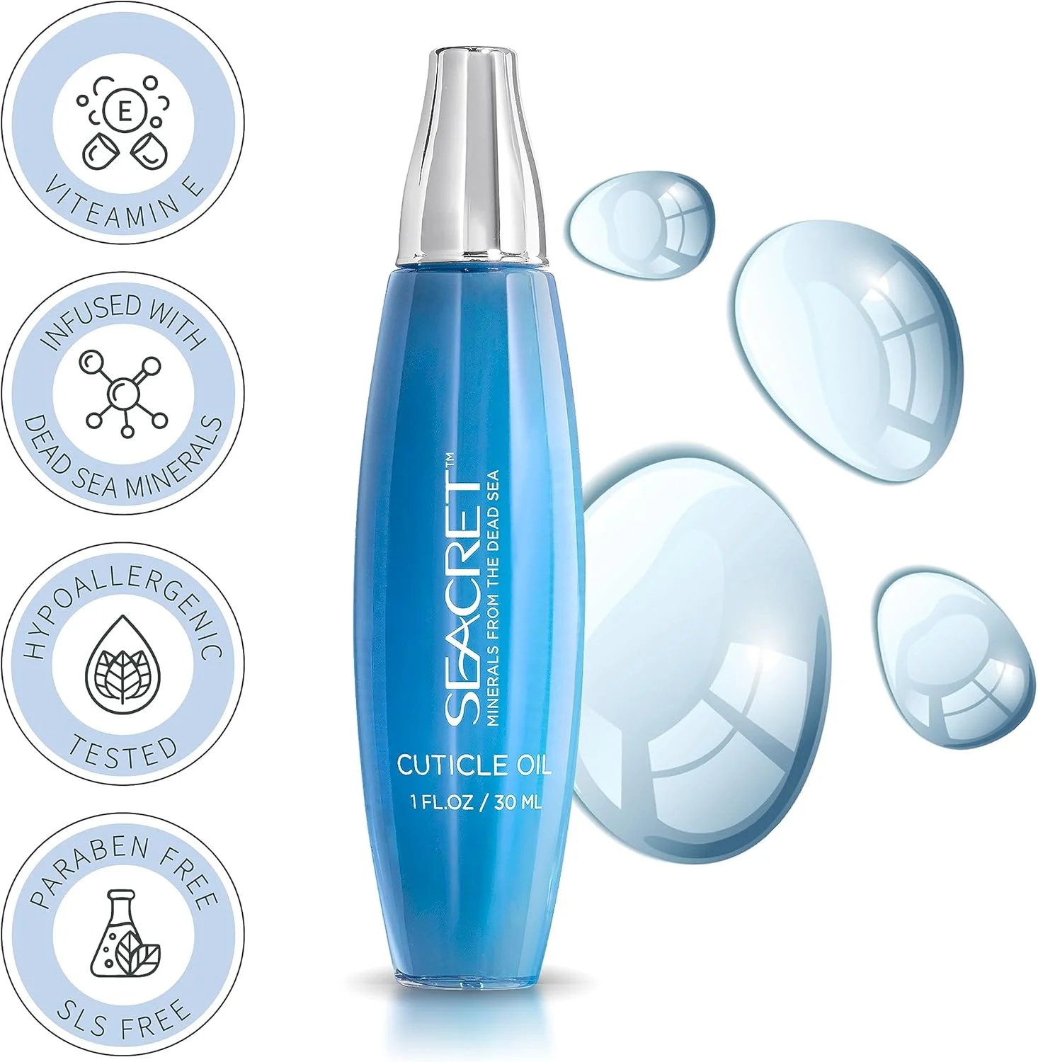 روغن کوتیکول سیکرت: درمان مراقبت از ناخن با مواد معدنی دریای مرده حاوی روغن های کالاندولا، آرگان، جوجوبا، بادام شیرین و هسته انگور و ویتامین E، محافظت و نرم کننده انواع ناخن، ساخت اسرائیل، 30 میلی لیتر