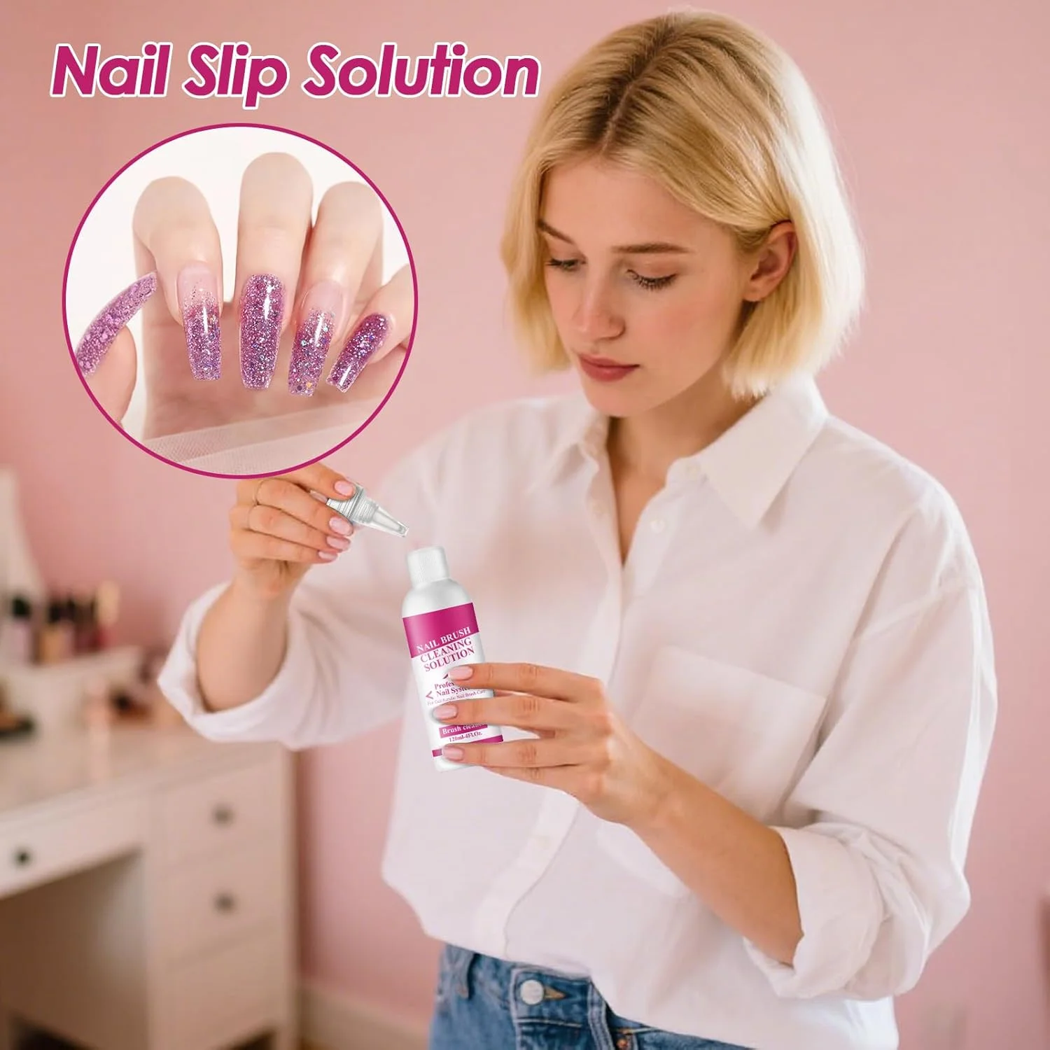 محلول لغزنده، پاک کننده ژلی 120 میلی لیتری برای ناخن، مایع تمیز کننده برس مانیکور برای حرفه ای ها، مبتدیان، دختران، دوستداران زیبایی، سالن ها، بانوان، کارگاه ها