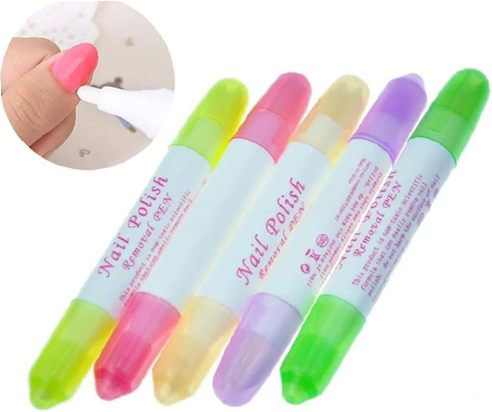 QUAEDING ست 5 عددی قلم پاک کننده لاک ناخن، پاک کننده لاک ناخن با نوک های جایگزین، قلم پاک کننده آرایش برای استفاده DIY یا سالن QUAEDING ست 5 عددی قلم پاک کننده لاک ناخن، پاک کننده لاک ناخن با نوک های جایگزین، قلم پاک کننده آرایش برای استفاده DIY یا سالن