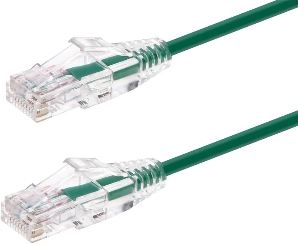 کابل شبکه پچ Cat6 مونوپرایس - بدون گیر، رشته ای، 550 مگاهرتز، UTP، دارای رتبه CMR، 28AWG، 0.5 فوت، سبز - سری SlimRun