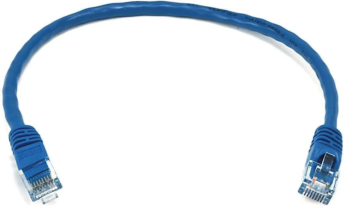 کابل شبکه اترنت Cat6 550MHz UTP مسی بدون روکش Monoprice به طول 1 فوت - آبی
