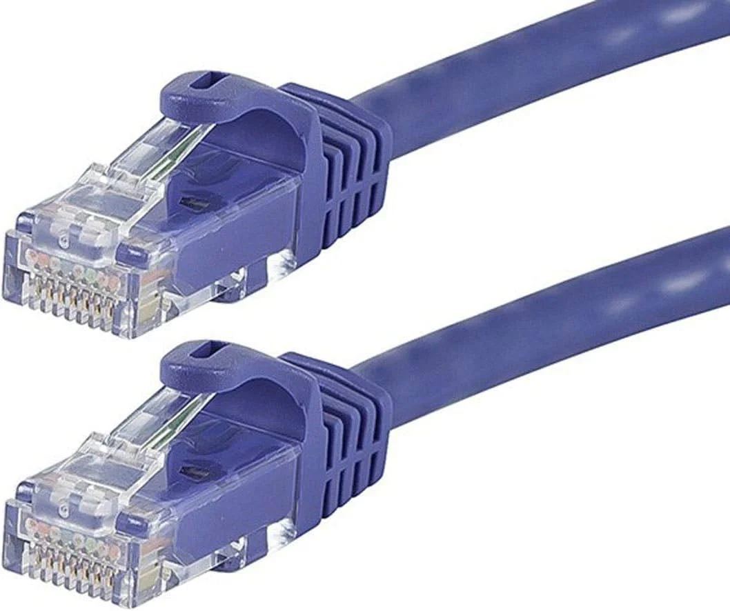 کابل شبکه اترنت Cat6 UTP مسی با روکش بنفش Monoprice سری FLEXboot، طول 1 فوت، 24AWG، 550MHz (109848)