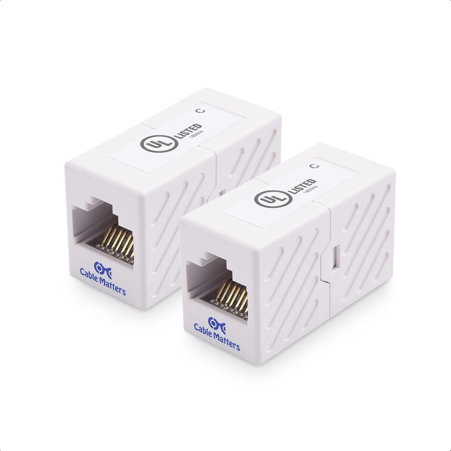 کوپلر اترنت Cable Matters [دارای تاییدیه UL] بسته 2 عددی (کوپلر RJ45، کوپلر Cat6، آداپتور توسعه دهنده اترنت) - سفید