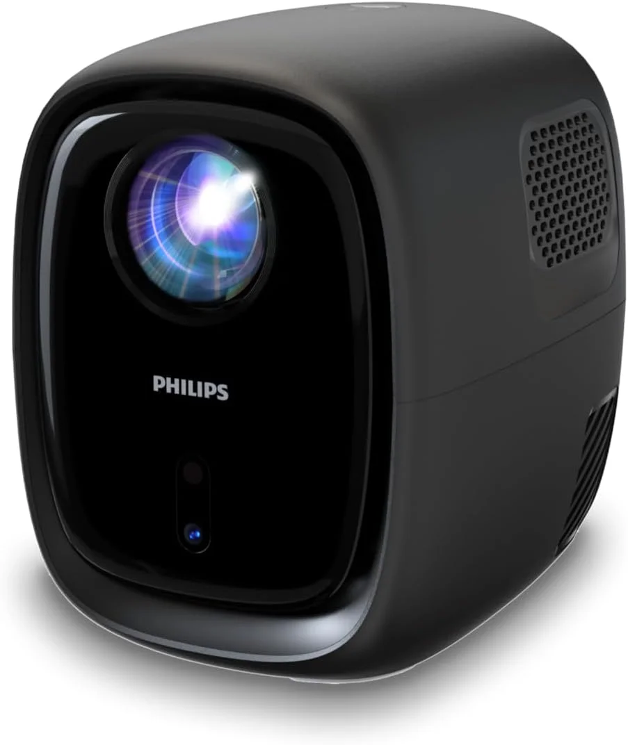 پروژکتور سینمای خانگی فیلیپس NeoPix 130، تصحیح پیشرفته تصویر، Full HD 720p، منبع نور LED پیشرفته، حالت آینه Wi-Fi، صدای استریو، سیستم عامل متصل، مشکی پروژکتور سینمای خانگی فیلیپس NeoPix 130، تصحیح پیشرفته تصویر، Full HD 720p، منبع نور LED پیشرفته، حالت آینه Wi-Fi، صدای استریو، سیستم عامل متصل، مشکی