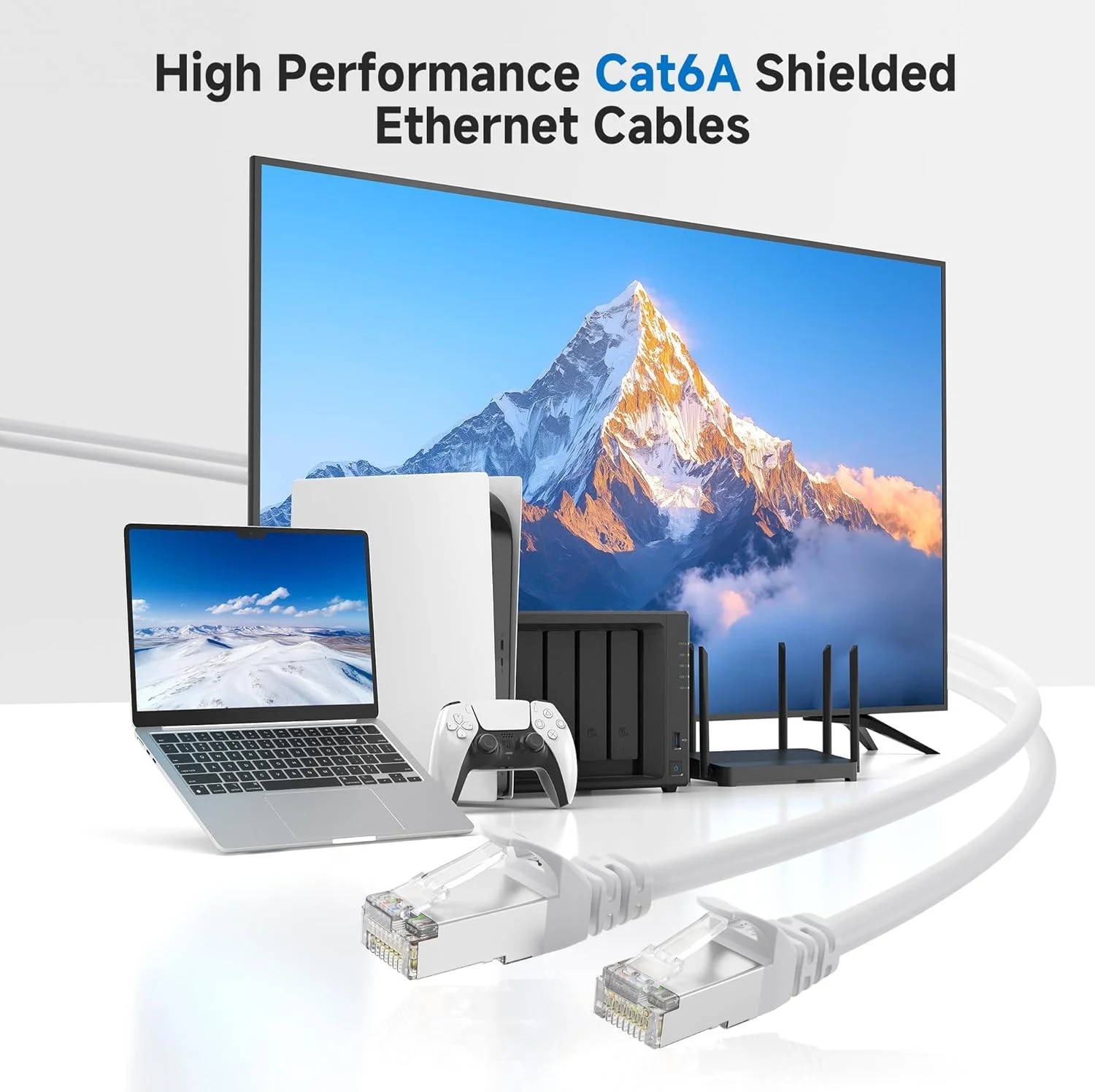 کابل شبکه Cat6A شیلددار Cable Matters با سرعت 10 گیگابیت بر ثانیه، طول 3 متر (کابل اترنت شیلددار SSTP, SFTP، کابل Cat 6 شیلددار، کابل شبکه شیلددار Cat 6) - سفید کابل شبکه Cat6A شیلددار Cable Matters با سرعت 10 گیگابیت بر ثانیه، طول 3 متر (کابل اترنت شیلددار SSTP, SFTP، کابل Cat 6 شیلددار، کابل شبکه شیلددار Cat 6) - سفید