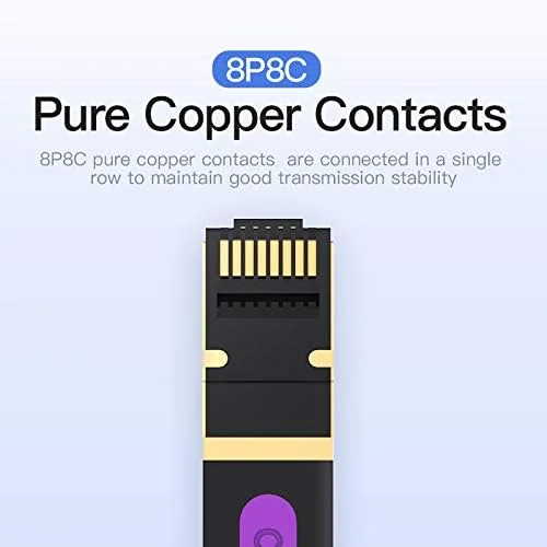 کابل شبکه تخت Vention RJ45 CAT7 Ethernet LAN با سرعت انتقال بالا 20 متری