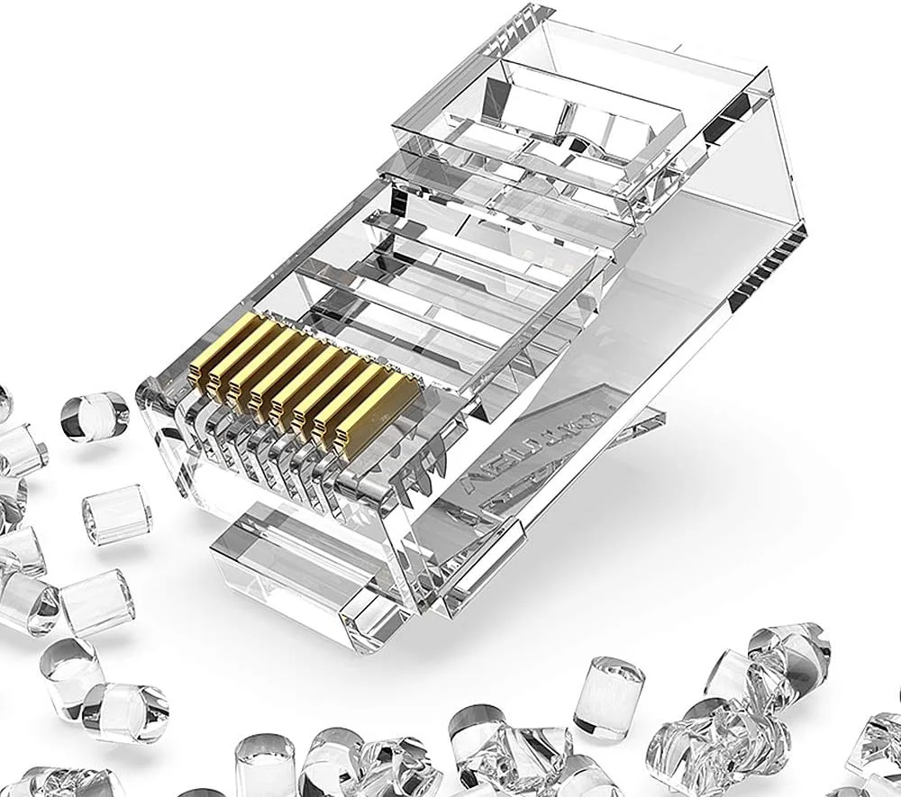 اتصالات شبکه اترنت VENTION، پلاگ ماژولار RJ45 (Cat.6 UTP، بسته 50 عددی) - شفاف اتصالات شبکه اترنت VENTION، پلاگ ماژولار RJ45 (Cat.6 UTP، بسته 50 عددی) - شفاف