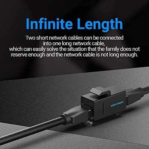 کانکتور Cat5E وention، دوشاخه سر کابل اترنت ماژولار RJ45، کانکتور شبکه محافظ Cat 5E برای کابل اترنت RJ45 (بسته 5 عددی)