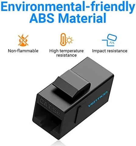 کانکتور Cat5E وention، دوشاخه سر کابل اترنت ماژولار RJ45، کانکتور شبکه محافظ Cat 5E برای کابل اترنت RJ45 (بسته 5 عددی)
