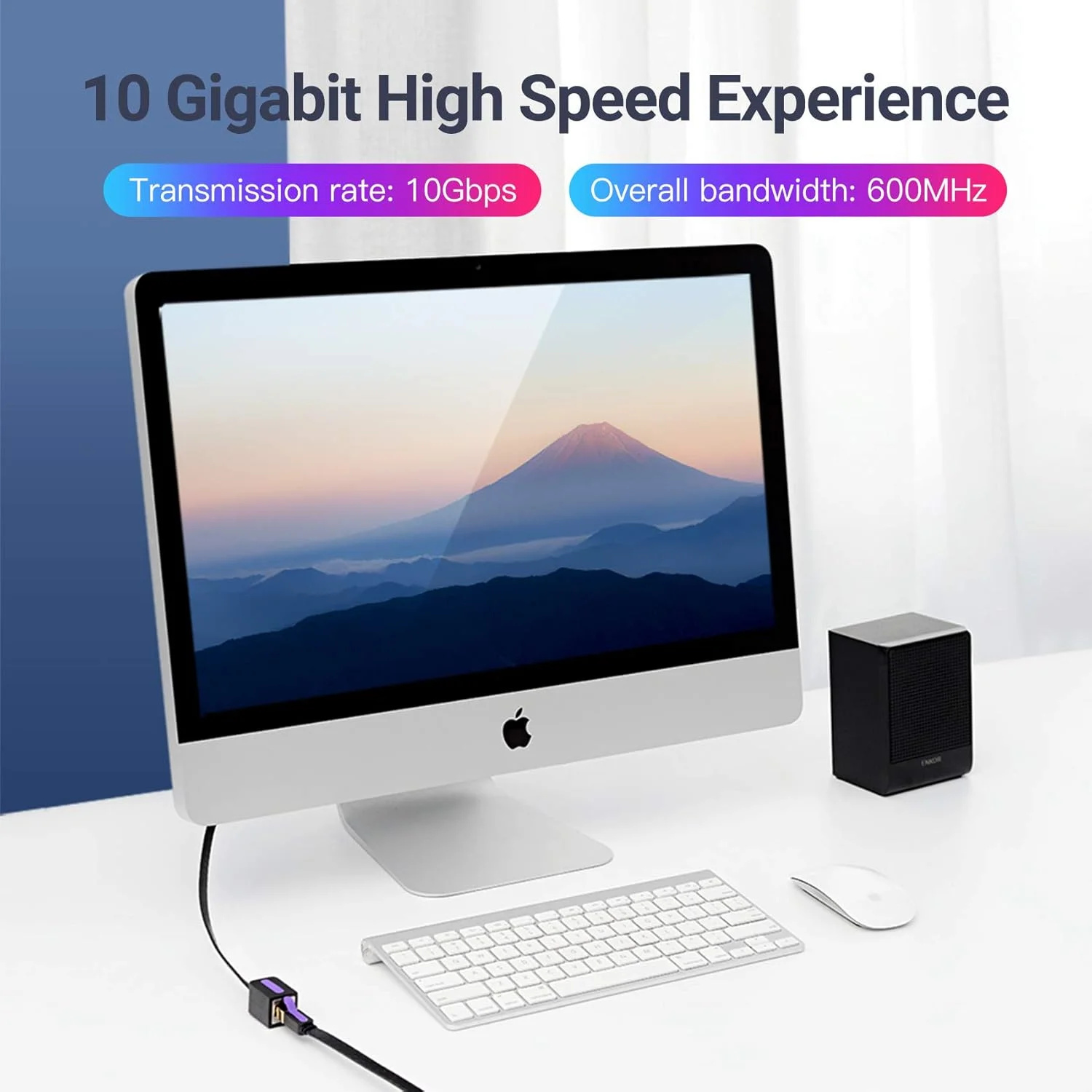 کابل افزایش طول اترنت RJ45 Cat7، کابل افزایش طول شبکه VENTION Cat7، کابل پچ افزایش طول RJ45، کابل های محافظ دار نر به مادگی (1.5 متر / 5 فوت)