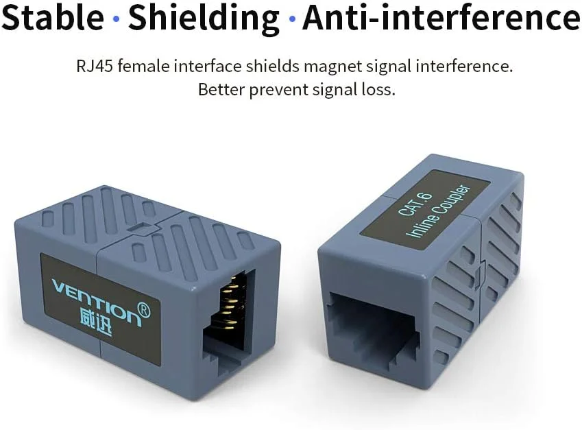 کوپلر کابل شبکه RJ45 VENTION، اترنت Cat6 گیگابیتی مادگی به مادگی