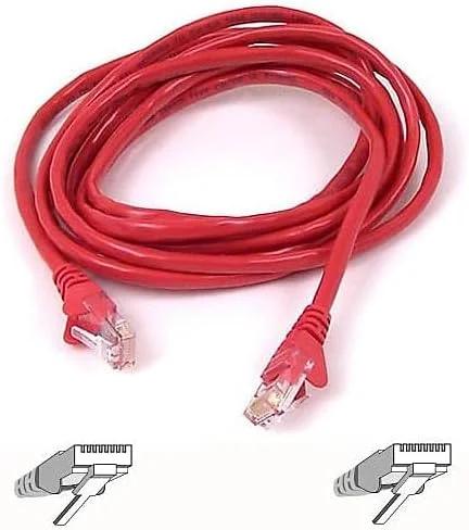 کابل شبکه بلکین CAT6 UTP RJ45 نر به نر، طول 3 متر، قرمز، پچ کورد، بدون گیر