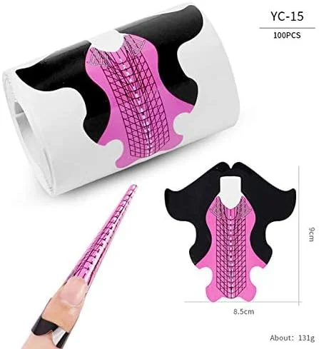 قالب های طراحی ناخن KASTWAVE، استیکرهای فرم ناخن اکریلیک، ابزار مانیکور شابلون فرم ساز اکستنشن، لوازم سالن خانگی DIY - 100 عدد قالب های طراحی ناخن KASTWAVE، استیکرهای فرم ناخن اکریلیک، ابزار مانیکور شابلون فرم ساز اکستنشن، لوازم سالن خانگی DIY - 100 عدد