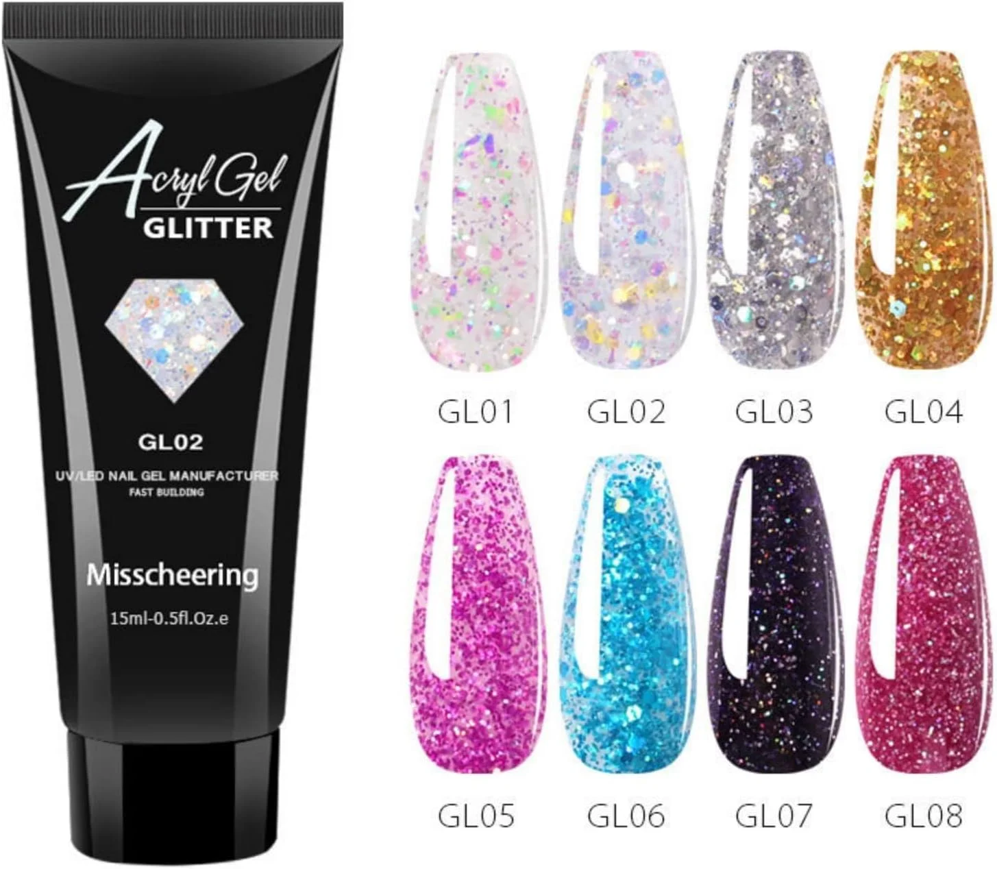 کیت اکستنشن ناخن KASTWAVE با 8 رنگ اکلیلی، ست سازنده پلی آکریلیک 15 میلی لیتری برای مبتدیان و متخصصان هنر ناخن کیت اکستنشن ناخن KASTWAVE با 8 رنگ اکلیلی، ست سازنده پلی آکریلیک 15 میلی لیتری برای مبتدیان و متخصصان هنر ناخن